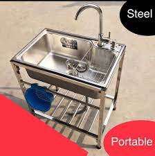 Stainless steel portable basin sink