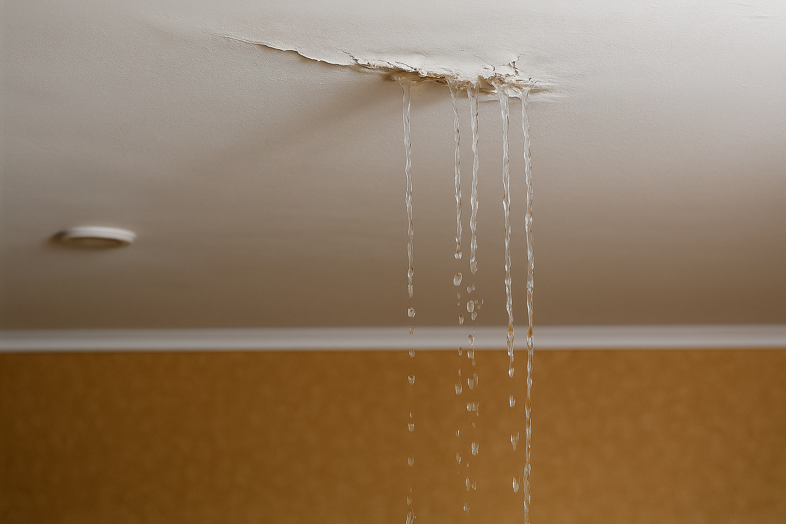Ceiling leakage